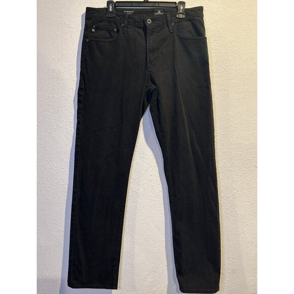 AG Adriano Goldschmied Jeans Mens 34x32 Black Denim The Graduate Tailored - Picture 1 of 5
